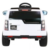JOKO Elektrické autíčko Land Rover Discovery, penové kolesá, kožené sedadlo, biele
