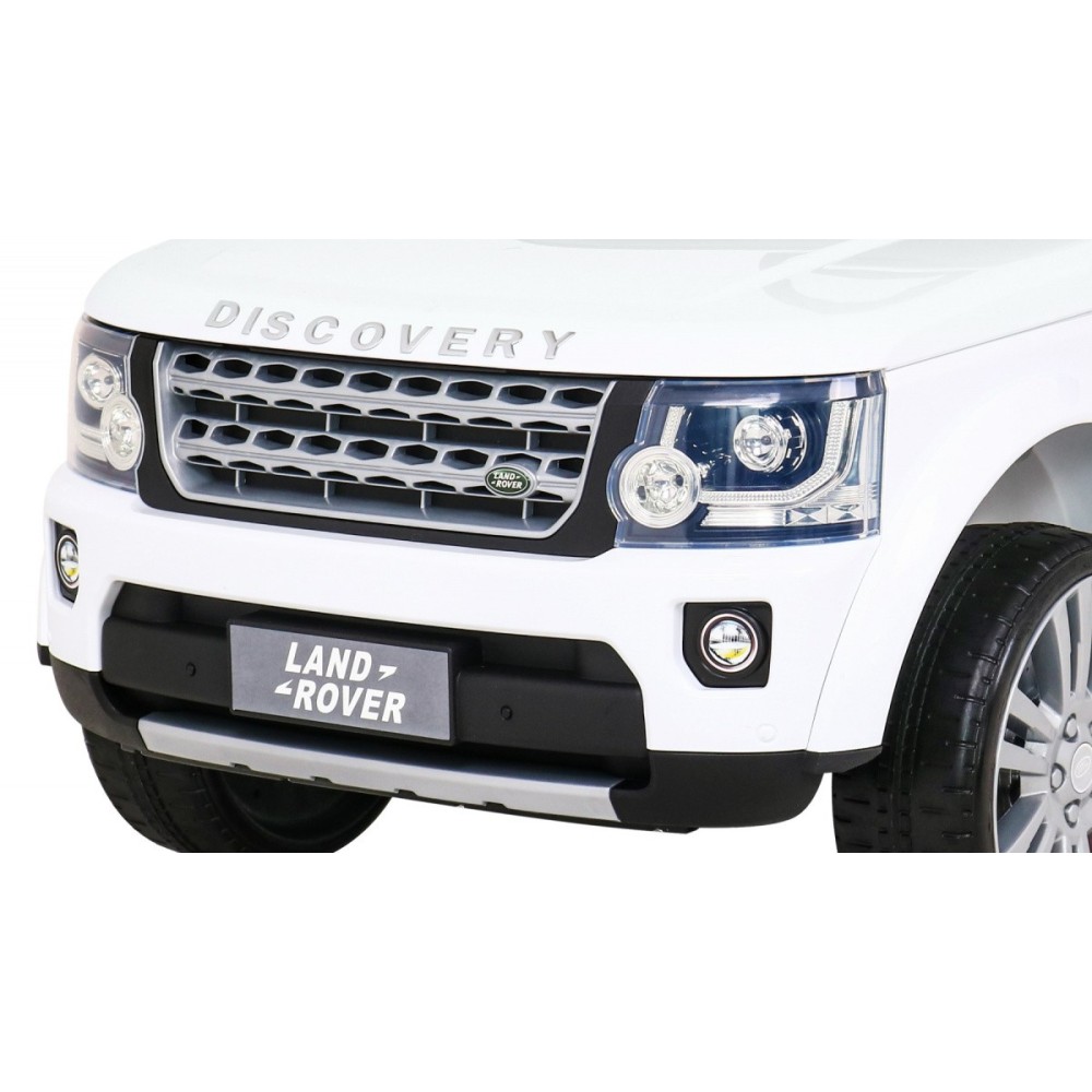 JOKO Elektrické autíčko Land Rover Discovery, penové kolesá, kožené sedadlo, biele