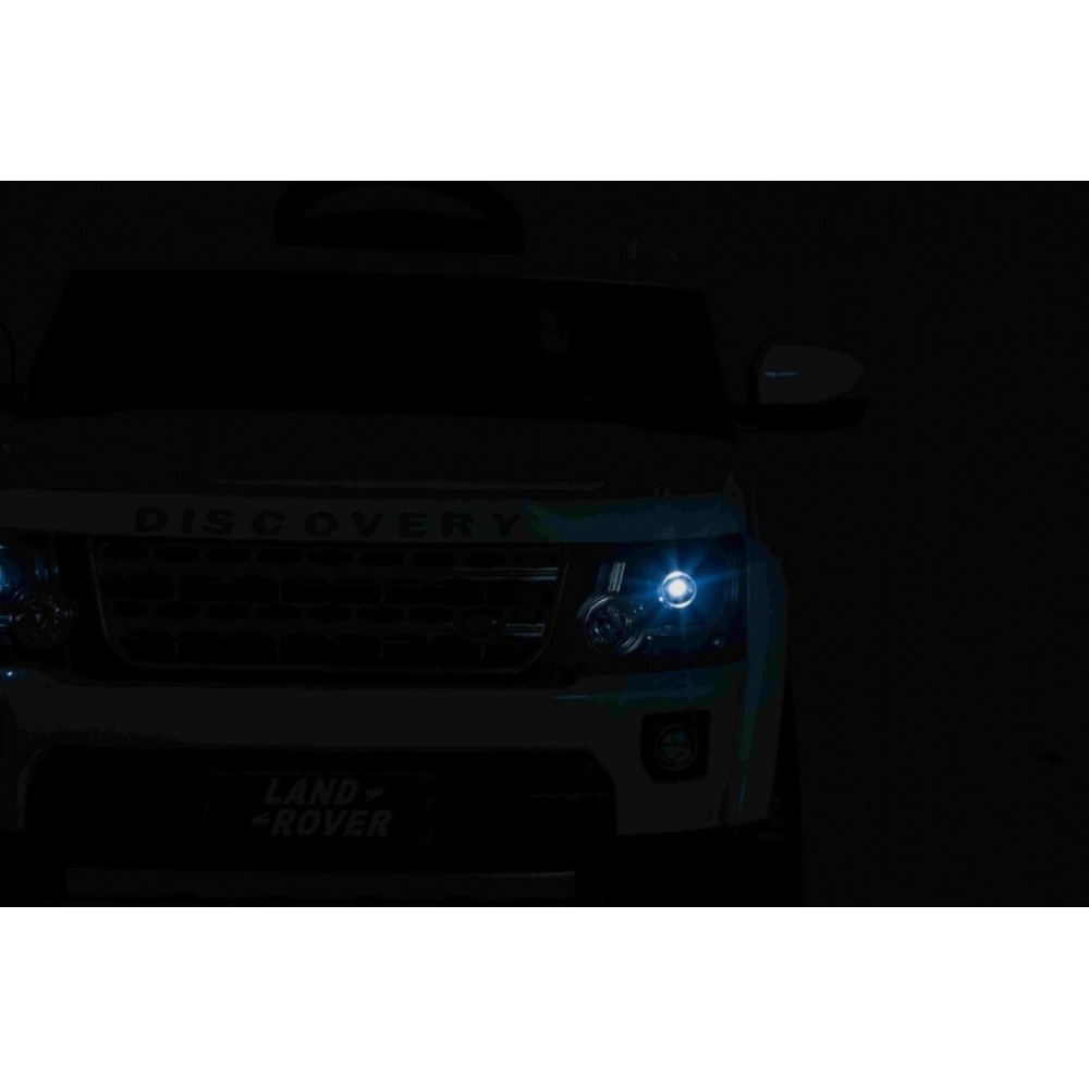JOKO Elektrické autíčko Land Rover Discovery, penové kolesá, kožené sedadlo, biele