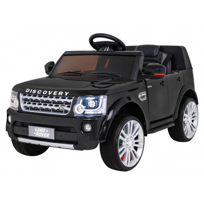 JOKO Elektrické autíčko Land Rover Discovery, penové kolesá, kožené sedadlo, čierne