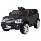 JOKO Elektrické autíčko Land Rover Discovery, penové kolesá, kožené sedadlo, čierne