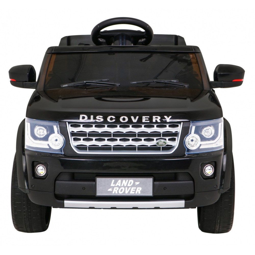 JOKO Elektrické autíčko Land Rover Discovery, penové kolesá, kožené sedadlo, čierne