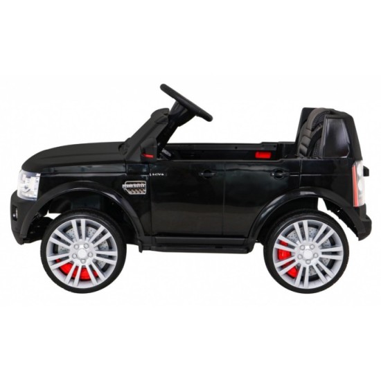 JOKO Elektrické autíčko Land Rover Discovery, penové kolesá, kožené sedadlo, čierne