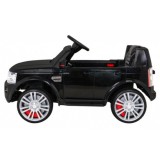 JOKO Elektrické autíčko Land Rover Discovery, penové kolesá, kožené sedadlo, čierne