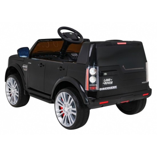 JOKO Elektrické autíčko Land Rover Discovery, penové kolesá, kožené sedadlo, čierne