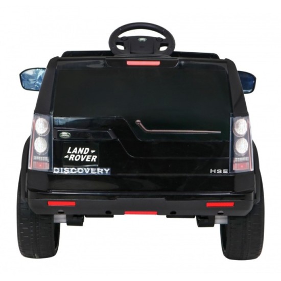 JOKO Elektrické autíčko Land Rover Discovery, penové kolesá, kožené sedadlo, čierne