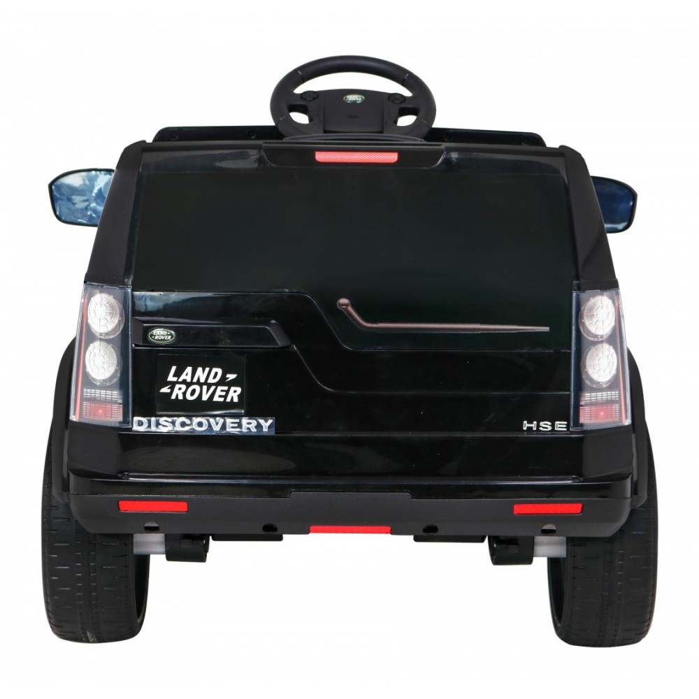 JOKO Elektrické autíčko Land Rover Discovery, penové kolesá, kožené sedadlo, čierne