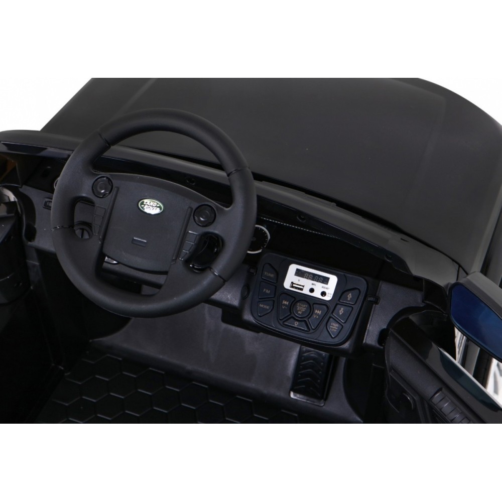 JOKO Elektrické autíčko Land Rover Discovery, penové kolesá, kožené sedadlo, čierne