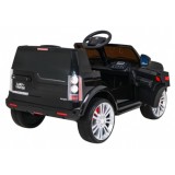 JOKO Elektrické autíčko Land Rover Discovery, penové kolesá, kožené sedadlo, čierne