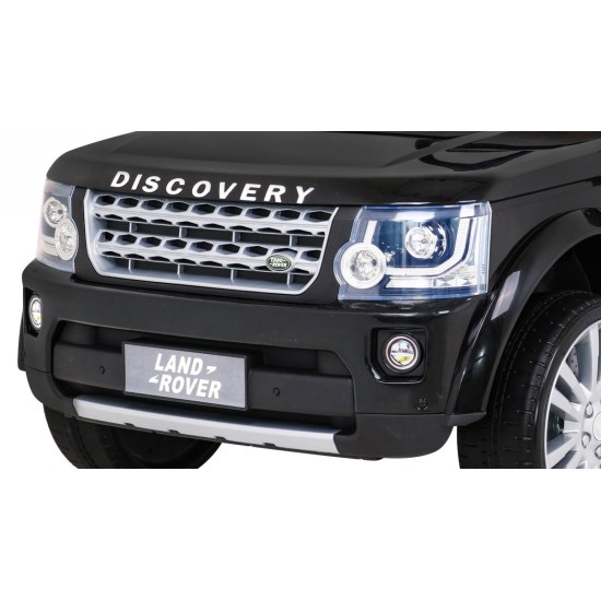 JOKO Elektrické autíčko Land Rover Discovery, penové kolesá, kožené sedadlo, čierne