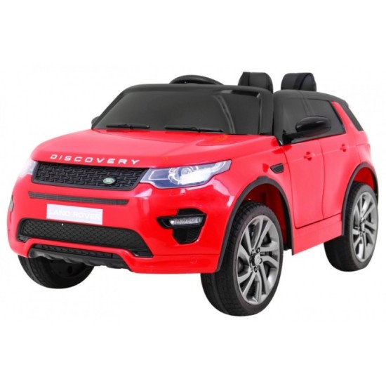 JOKO Elektrické autíčko Land Rover Discovery, penové kolesá, kožené sedadlo, USB, červené