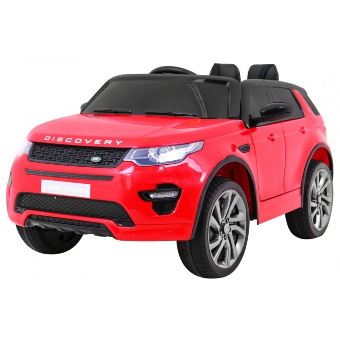 JOKO Elektrické autíčko Land Rover Discovery, penové kolesá, kožené sedadlo, USB, červené