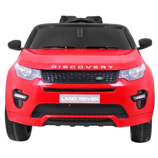 JOKO Elektrické autíčko Land Rover Discovery, penové kolesá, kožené sedadlo, USB, červené