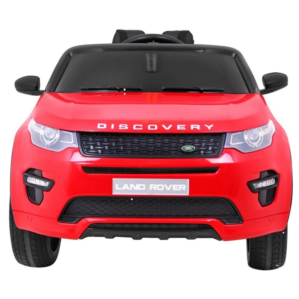JOKO Elektrické autíčko Land Rover Discovery, penové kolesá, kožené sedadlo, USB, červené