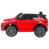 JOKO Elektrické autíčko Land Rover Discovery, penové kolesá, kožené sedadlo, USB, červené