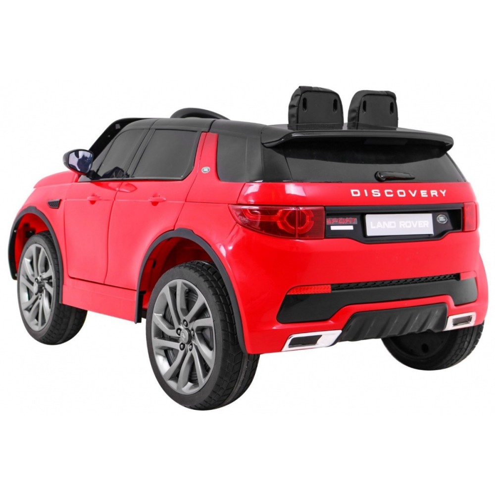 JOKO Elektrické autíčko Land Rover Discovery, penové kolesá, kožené sedadlo, USB, červené