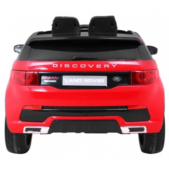 JOKO Elektrické autíčko Land Rover Discovery, penové kolesá, kožené sedadlo, USB, červené
