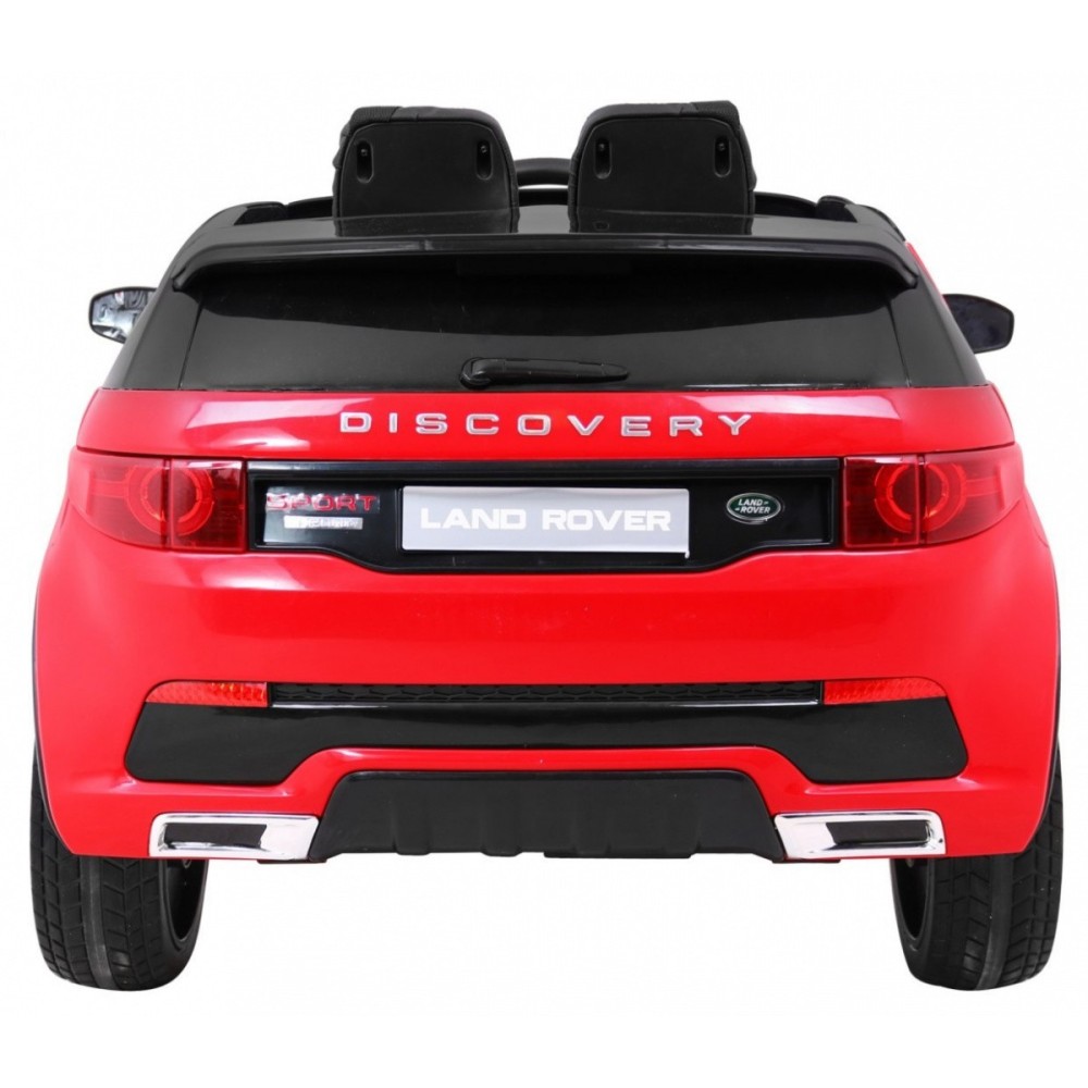 JOKO Elektrické autíčko Land Rover Discovery, penové kolesá, kožené sedadlo, USB, červené