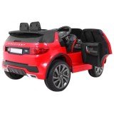 JOKO Elektrické autíčko Land Rover Discovery, penové kolesá, kožené sedadlo, USB, červené