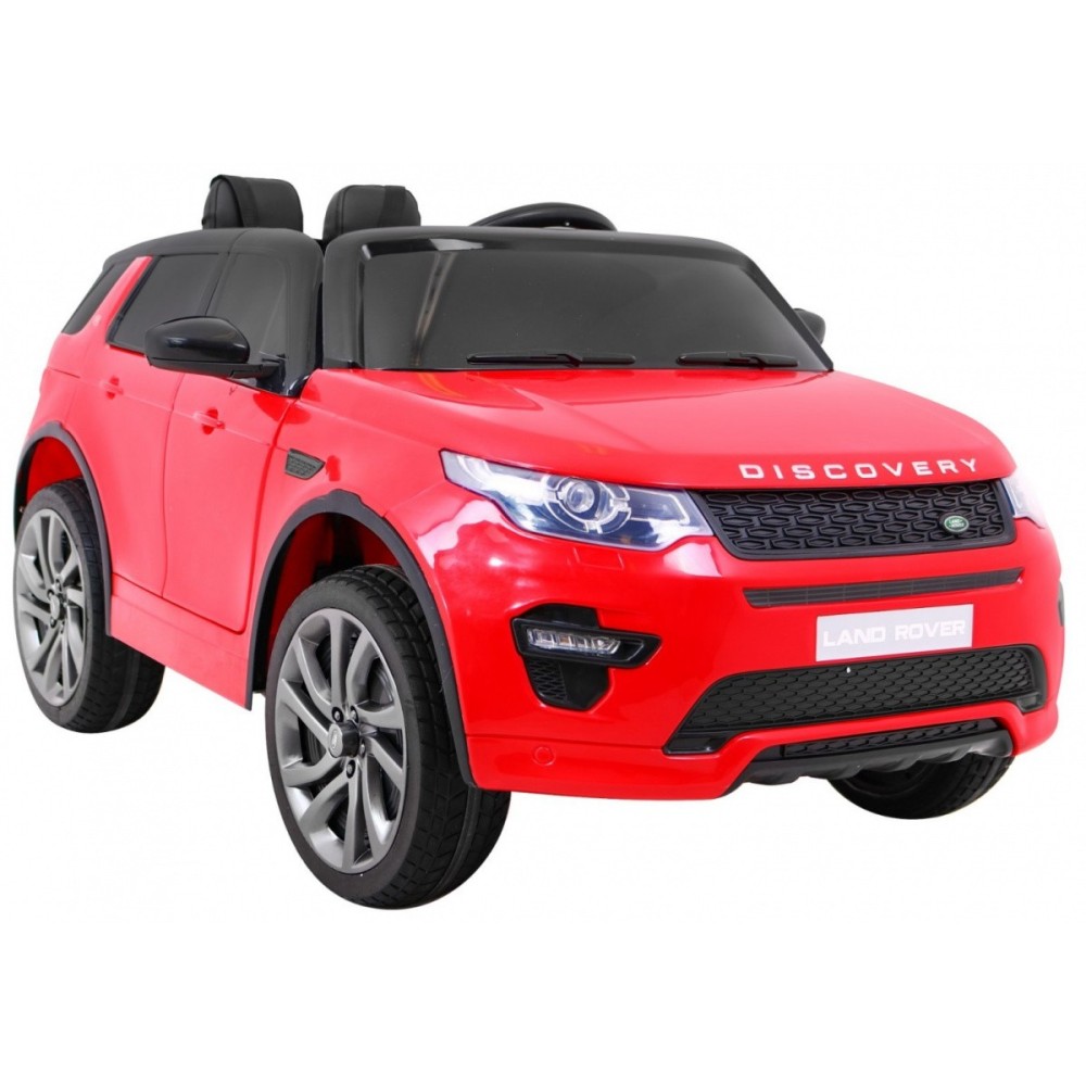 JOKO Elektrické autíčko Land Rover Discovery, penové kolesá, kožené sedadlo, USB, červené