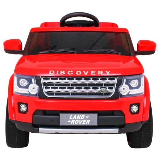 JOKO Elektrické autíčko Land Rover Discovery, penové kolesá, kožené sedadlo, červené