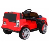 JOKO Elektrické autíčko Land Rover Discovery, penové kolesá, kožené sedadlo, červené