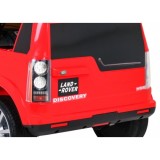 JOKO Elektrické autíčko Land Rover Discovery, penové kolesá, kožené sedadlo, červené
