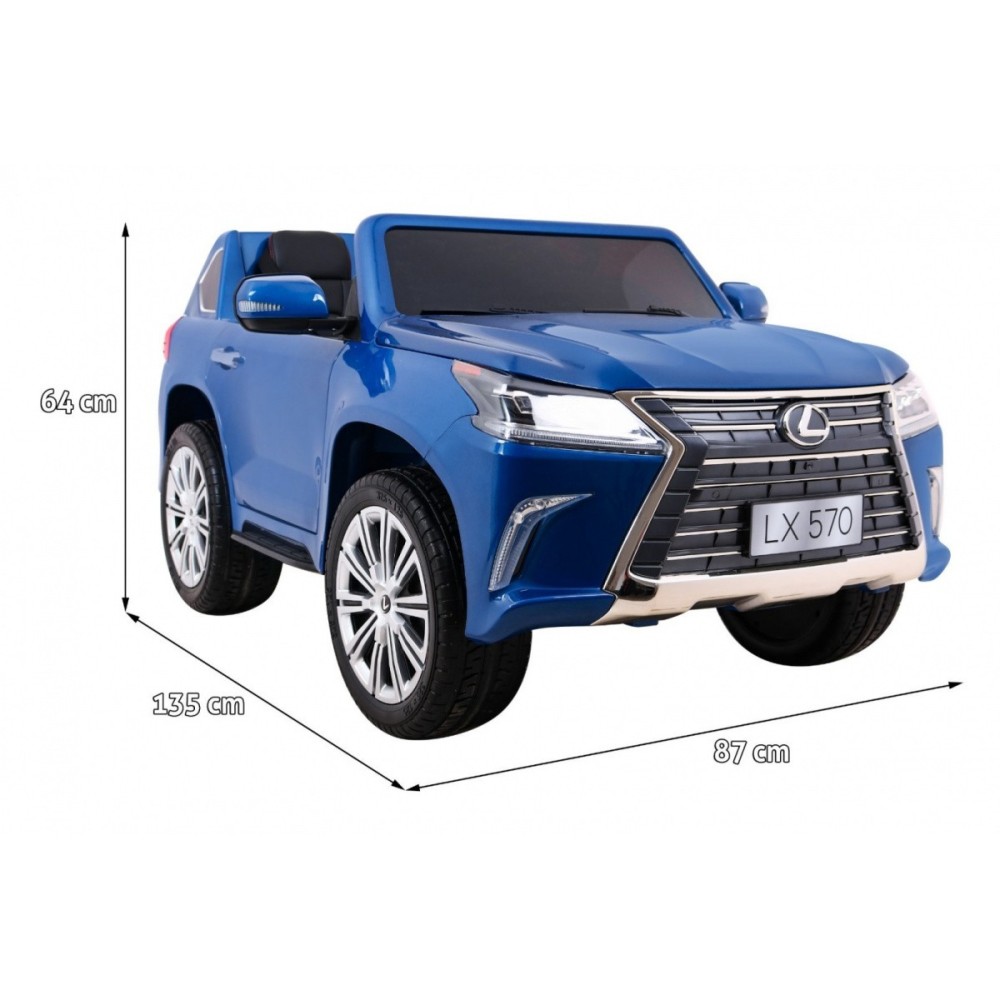 JOKO Elektrické autíčko Lexus LX570, Lakované, pohon 4x4, penové kolesá, kožené sedadlo, FM rádio, modré
