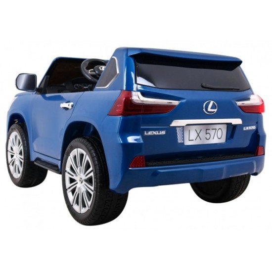 JOKO Elektrické autíčko Lexus LX570, Lakované, pohon 4x4, penové kolesá, kožené sedadlo, FM rádio, modré