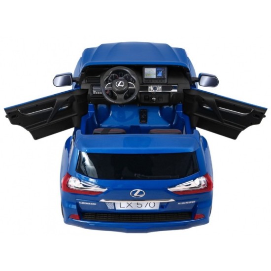 JOKO Elektrické autíčko Lexus LX570, Lakované, pohon 4x4, penové kolesá, kožené sedadlo, FM rádio, modré