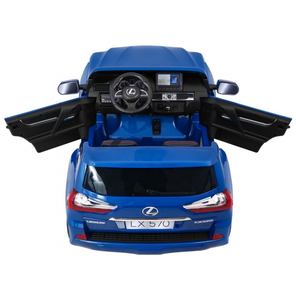 JOKO Elektrické autíčko Lexus LX570, Lakované, pohon 4x4, penové kolesá, kožené sedadlo, FM rádio, modré
