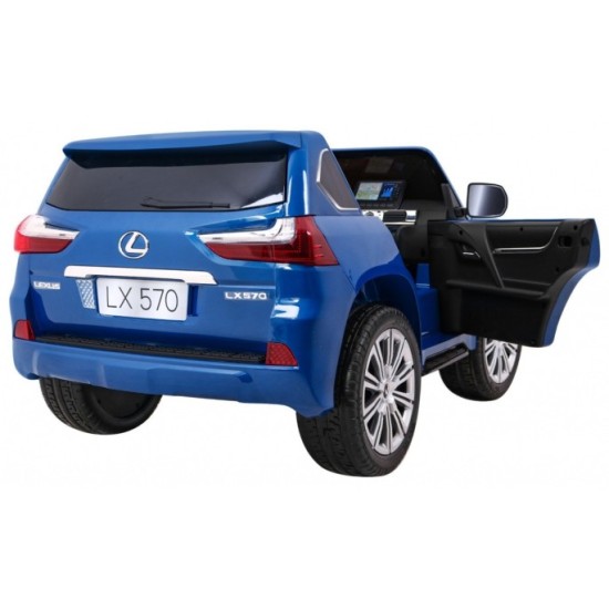 JOKO Elektrické autíčko Lexus LX570, Lakované, pohon 4x4, penové kolesá, kožené sedadlo, FM rádio, modré