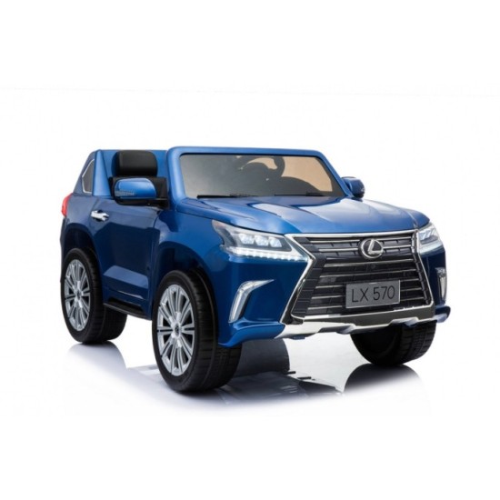 JOKO Elektrické autíčko Lexus LX570, Lakované, pohon 4x4, penové kolesá, kožené sedadlo, FM rádio, modré