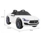 JOKO Elektrické autíčko Maserati Ghibli, penové kolesá, kožené sedadlo, biele