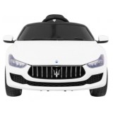 JOKO Elektrické autíčko Maserati Ghibli, penové kolesá, kožené sedadlo, biele