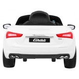 JOKO Elektrické autíčko Maserati Ghibli, penové kolesá, kožené sedadlo, biele