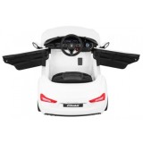 JOKO Elektrické autíčko Maserati Ghibli, penové kolesá, kožené sedadlo, biele