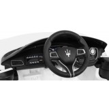 JOKO Elektrické autíčko Maserati Ghibli, penové kolesá, kožené sedadlo, biele