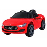 JOKO Elektrické autíčko Maserati Ghibli, penové kolesá, kožené sedadlo, červené