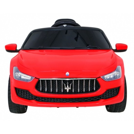 JOKO Elektrické autíčko Maserati Ghibli, penové kolesá, kožené sedadlo, červené