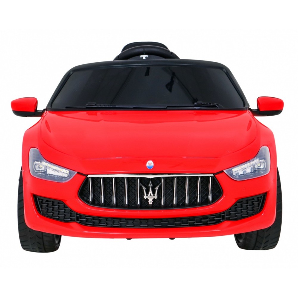 JOKO Elektrické autíčko Maserati Ghibli, penové kolesá, kožené sedadlo, červené