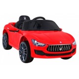 JOKO Elektrické autíčko Maserati Ghibli, penové kolesá, kožené sedadlo, červené