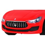 JOKO Elektrické autíčko Maserati Ghibli, penové kolesá, kožené sedadlo, červené