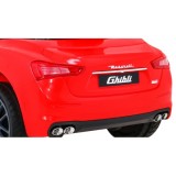 JOKO Elektrické autíčko Maserati Ghibli, penové kolesá, kožené sedadlo, červené