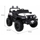 JOKO Elektrické autíčko Jeep 4x4 Master Of Terain, penové kolesá, kožené sedadlo, biele