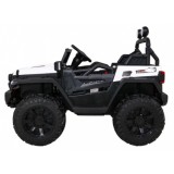 JOKO Elektrické autíčko Jeep 4x4 Master Of Terain, penové kolesá, kožené sedadlo, biele