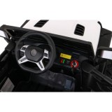 JOKO Elektrické autíčko Jeep 4x4 Master Of Terain, penové kolesá, kožené sedadlo, biele