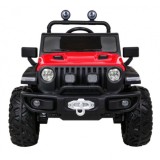 JOKO Elektrické autíčko Jeep 4x4 Master Of Terain, penové kolesá, kožené sedadlo, červené