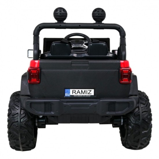 JOKO Elektrické autíčko Jeep 4x4 Master Of Terain, penové kolesá, kožené sedadlo, červené