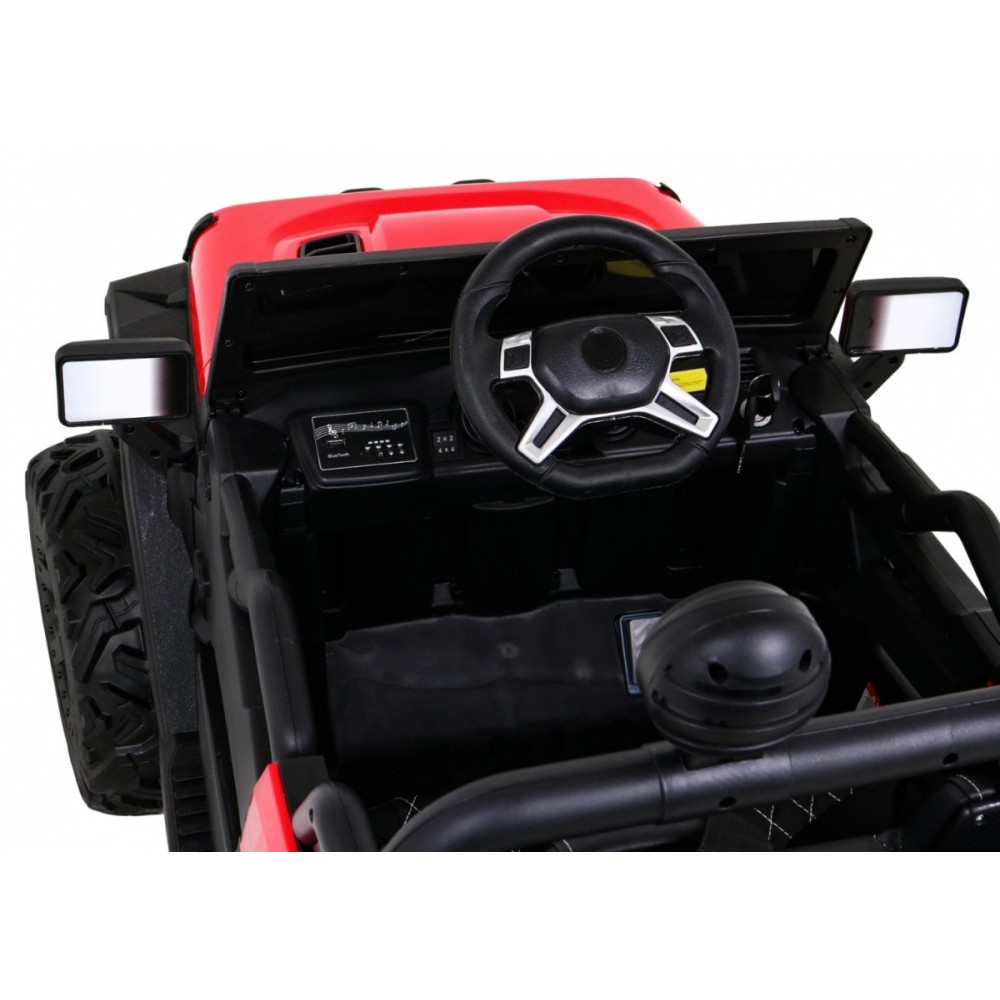 JOKO Elektrické autíčko Jeep 4x4 Master Of Terain, penové kolesá, kožené sedadlo, červené